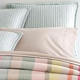 Pine Cone Hill Boyfriend Sky Solid Cotton Matelasse Sham, Standard