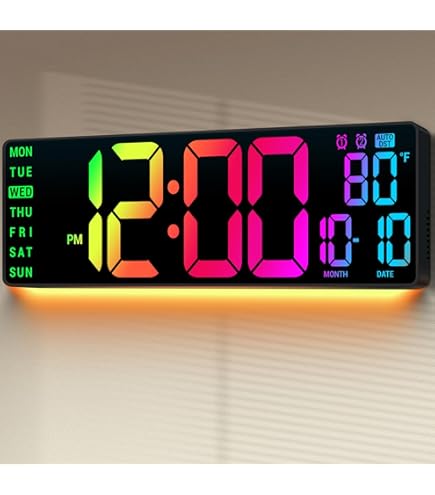 Amazon.com: SARAEX Oversized 6-Digit Digital LED Wall Clock