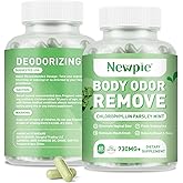 Blltzzz Newpie Body Deodorizing Supplement, Chlorophyll Capsules for Skin Body Odor, Fresh Breath & Gut Odor Control for Men & Women | Vegan with Parsley Leaf Green Tea, Gluten Free, 60 Capsules (1)