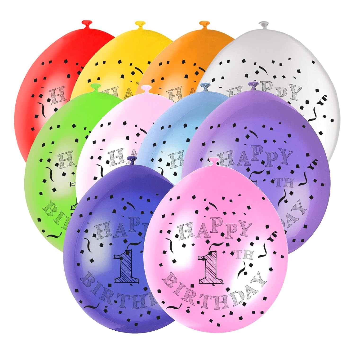 Happy 1st Birthday 9 Latex Balloons X10 In Each Pack Amazon Co Uk