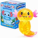 GSOOUOLD Axolotl Squishy Stress Ball, Soft TPR Fidget Toy for Kids Adults | Non-toxic soft TPR, slow rebound, satisfying squeeze, sensory stress relief toy for kids &amp; adults