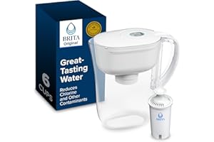 Brita 6 Cup Filter Pitcher withSmart Light Indicator, Reduces Chlorine taste and odour from Tap Water, Filters 151 Litres, Me