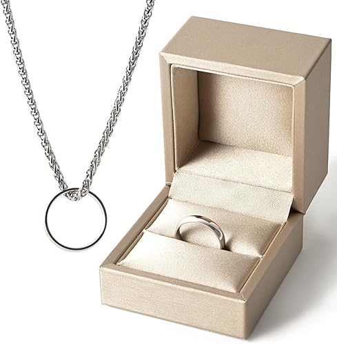 Amazon リッチェ Ricce シルバー リング 指輪 メンズ チェーンネックレス 専用ボックス付き 結婚指輪 Silver シルバー 17 リング 通販