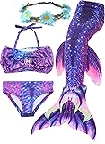 3 Pcs Mermaid Tails for Swimming for Girls Can Add