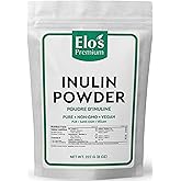 Organic Inulin Powder (227g) by Elo's Premium| 100% Food Grade Inulin Powder | Packaged in Canada| Used As A Source Of Fibre 