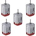Heyiarbeit 5pcs 3V 16500RPM DC Motor Round Shaft Micro Electric Motor for Electronic Equipment DIY Model