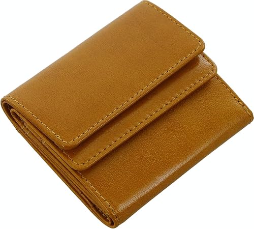 Amazon Mia Borsa 三つ折り コンパクト 財布 メンズ レディース 男女兼用 小さい財布 ミニ 本革 キャメル Mia Borsa レディースバッグ 財布