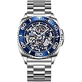 RUIGE Fashion Hollow Men's Fully Automatic Stainless Steel Mechanical Movement Men's Night Light Waterproof Fashion Trend Watch A8-3