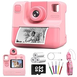 LETSHAHA Kids Camera Instant Print, Christmas