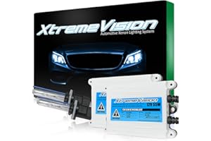 XtremeVision 880 6K 55W AC Xenon Bundle - Xenon Headlight Bulb with Slim AC Ballast - 881, 88x Series 6000K Light Blue - Xenon Bulbs - 1 Pair