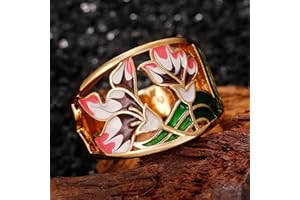 Delicate Aesthetic Enamel Flower Rings for Women Graceful Accessories for Anniversary Party