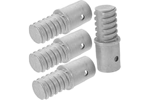 HOODANCOS 4pcs Metal Threaded Extension Pole Adapter Tips for Broom Handle Mop Brush Paint Roller Heavy Duty