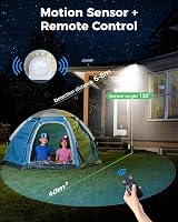 LOTMOS 342 LED Solar Security Lights Outdoor Motion Sensor Remote 3 Modes Cool view 4