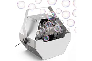 Theefun Bubble Machine: 750ML Metal Automatic Bubble Maker, Portable Professional Bubble Blower Operated by Plug-in Bubble Ma