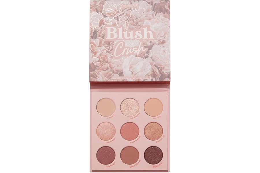 ColourPop Blush Crush Eyeshadow Palette – Brown, Gold & Pink Shadow Palette with Metallic and Matte Finishes – High-Pigment Eye Makeup with a Long-Wearing Formula (0.3 oz)