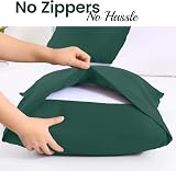 IR Imperial Rooms Emerald Microfibre Pillow Cases 2 Pack - Soft & Fade Resistant view 3