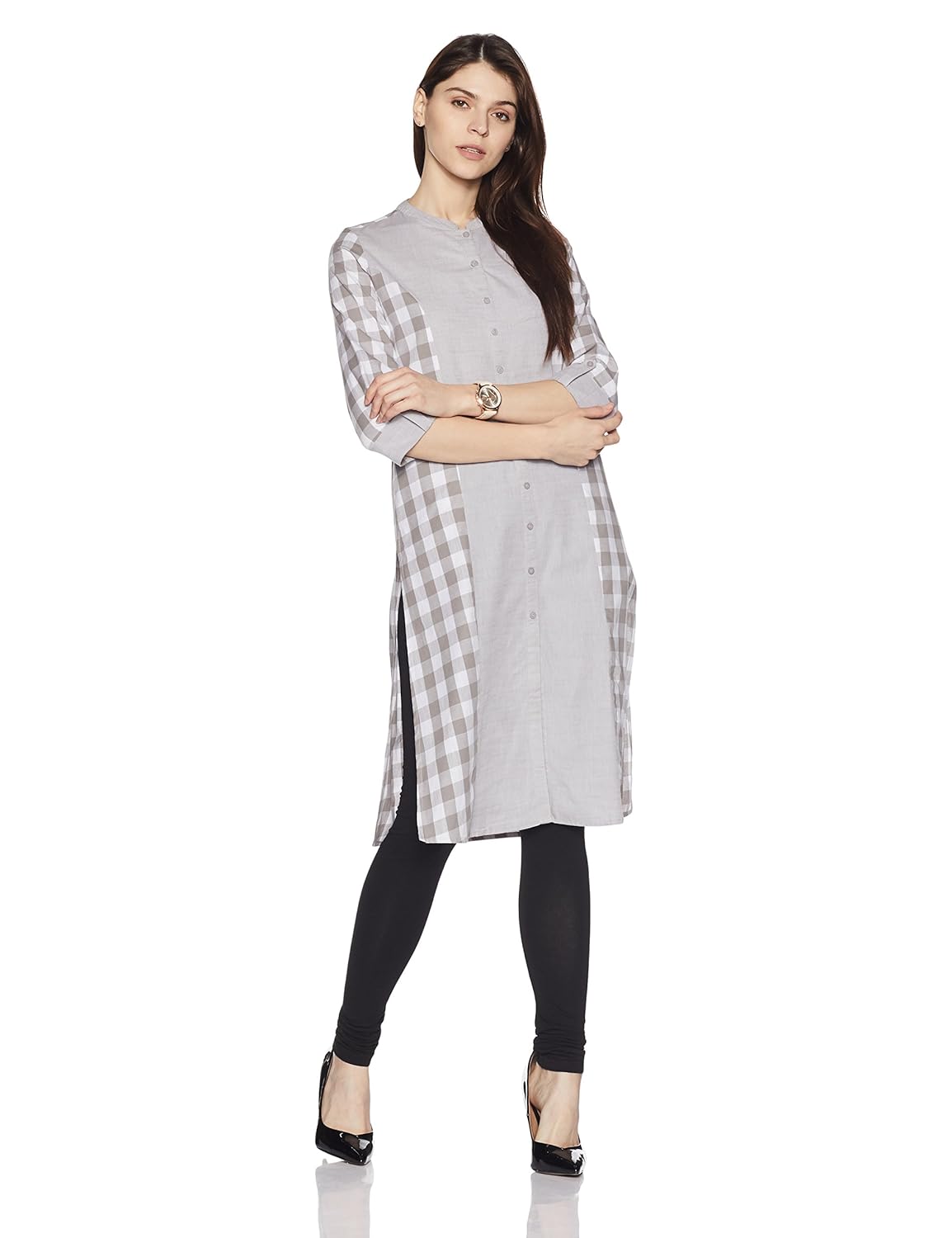 amazon brand- myx women's workwear a-line kurta
