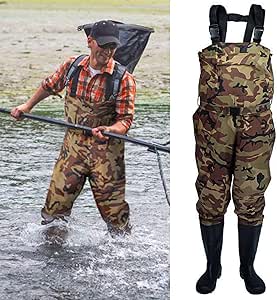camo fishing waders