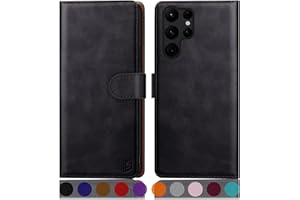 SUANPOT for Samsung Galaxy S24 Ultra Wallet case with RFID Blocking Credit Card Holder,Flip Book PU Leather Protective Cover Women Men for Samsung S24Ultra Phone case Black