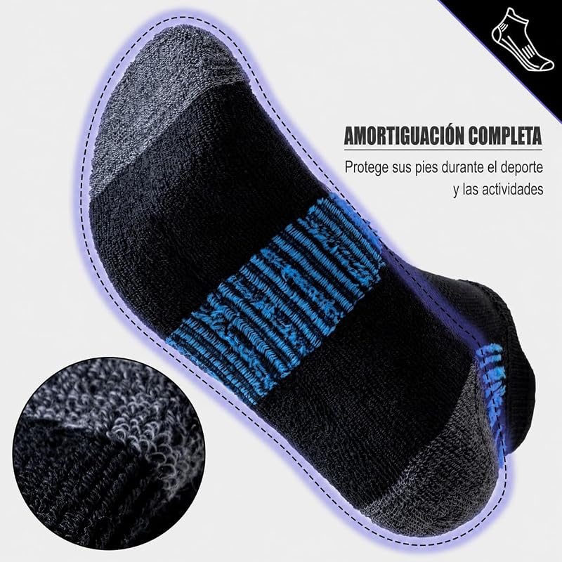 Calcetines Deportivos Hombre, 6 Pares, Cortos y Acolchados — foto 4 de 8