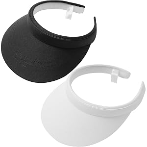 2 Pack Visor Women Men Sun Hat Clip On Visors Adjustable Sport Wide Brim Cap