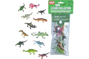 Wild Republic Mini Lizard Polybag, Kids Gifts, Educational Toys, Reusable Bag, 12Piece, Medium