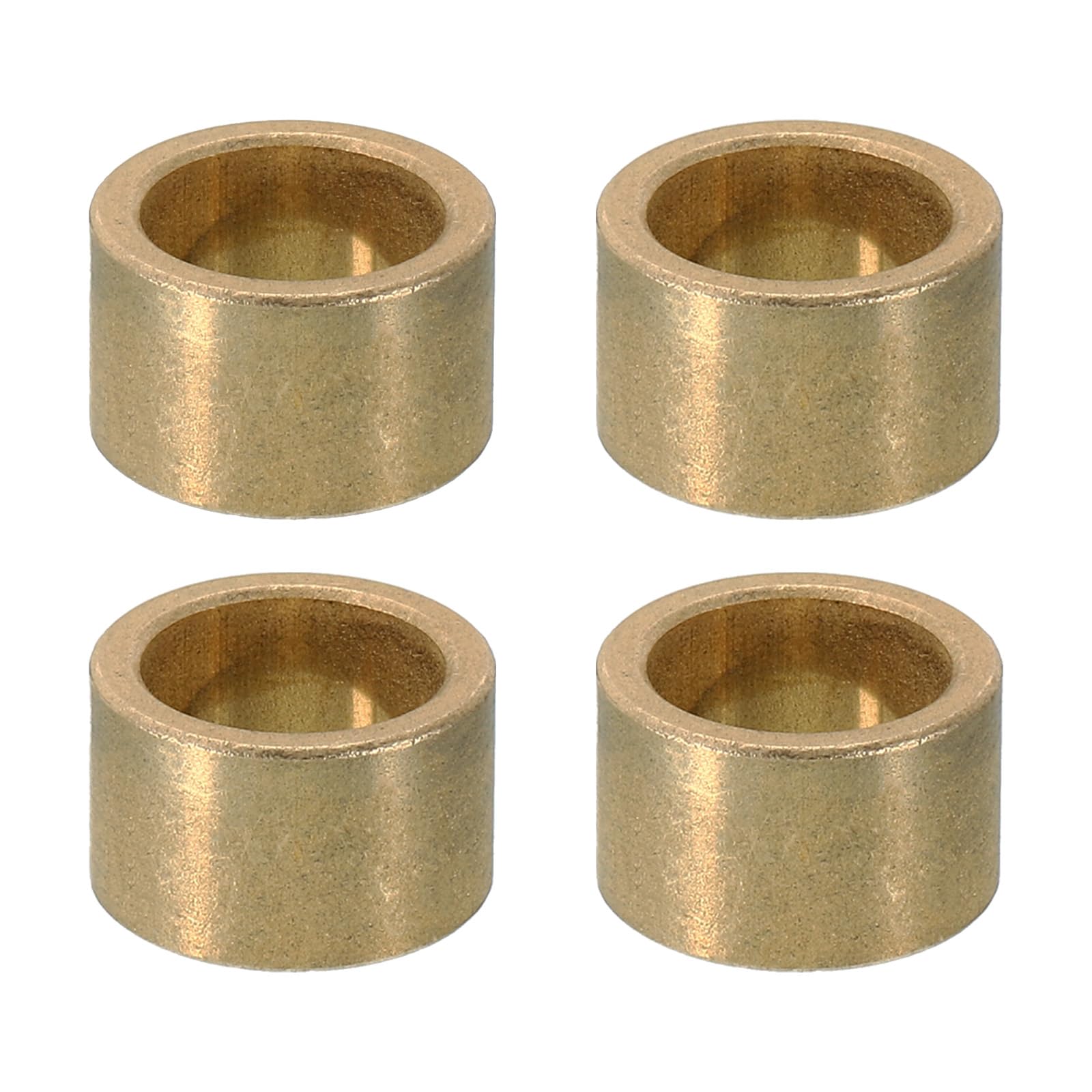 PATIKIL M12 Brass Spacers, 4 Pcs Metal Spacer Brass 12mm ID x 16mm OD x 10mm L Brass Spacers Screw Standoff for 1/2 Inch or M12 Screw