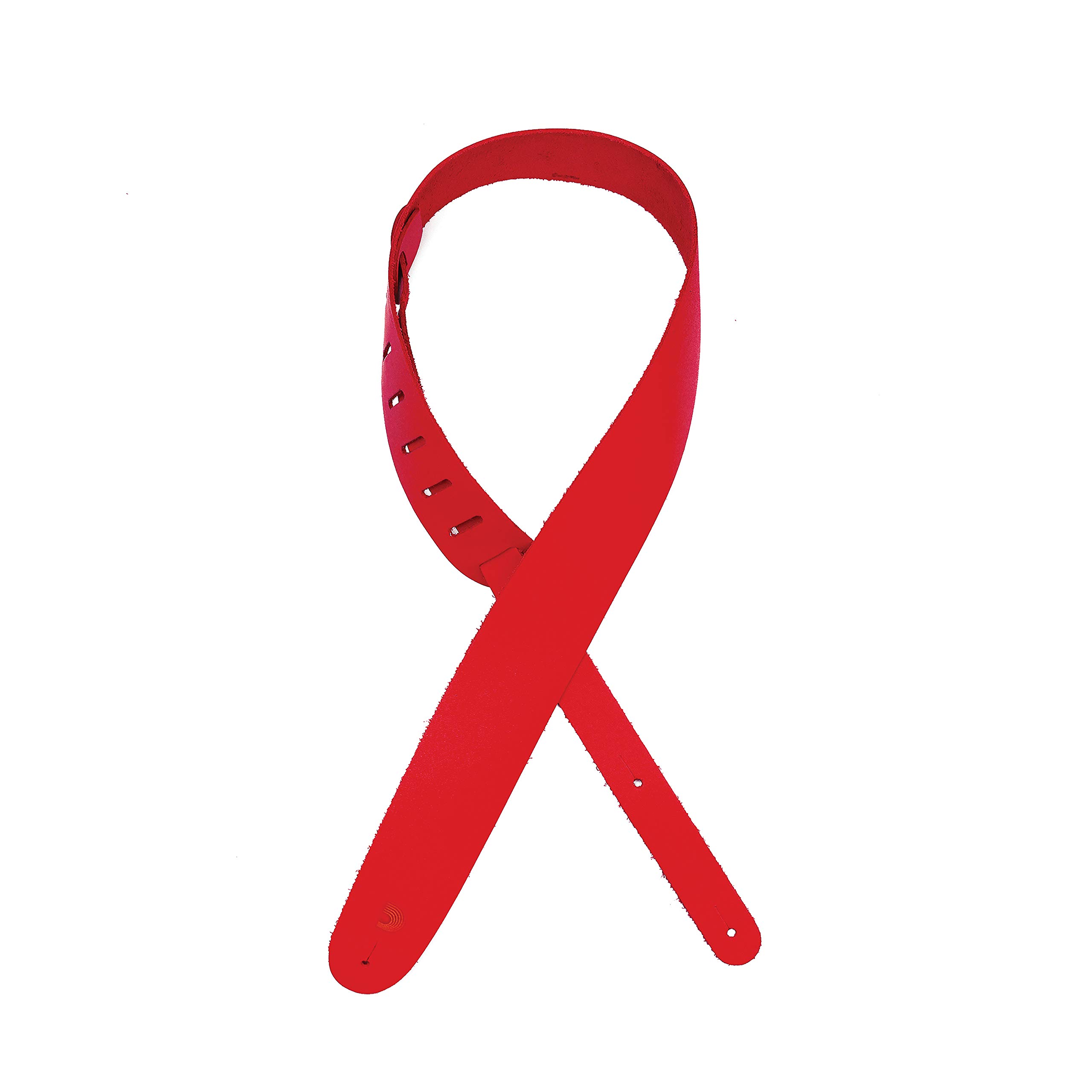 Planet Waves D'Addario Classic Leather Adjustable Guitar Strap, Basic Red