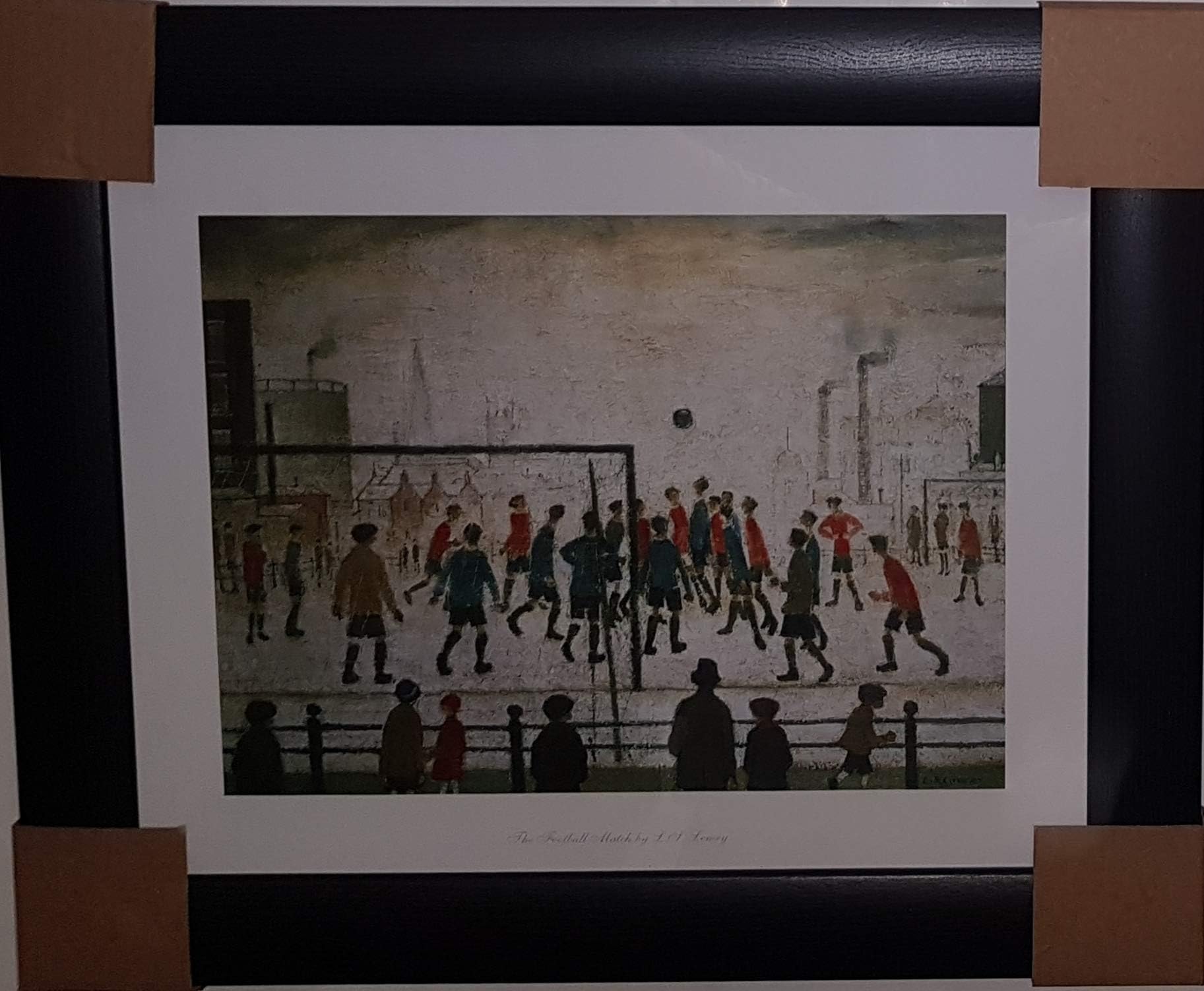 L S Lowry The Football Match 1949 Official Framed Art Print Brand New Size 24 x 20 Inches