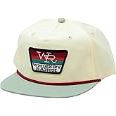 WHISKEY BENT HAT CO. Whiskey Ranch Vintage Style Adjustable Roped Bill Snapback Hats (US, Alpha, One Size, Stripe Yellow/Sage)