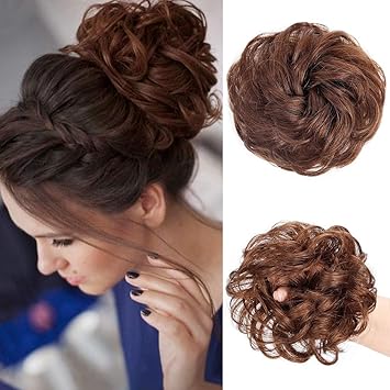 4 30 Aisi Beauty 100 Real Human Hair Scrunchie Extension Curly
