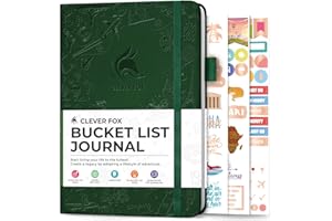 Clever Fox Bucket List Journal – Inspiring Bucket List & Travel Book for Memories & Adventures – Motivational Bucket List Not