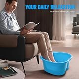 MitButy Large Foot Bath Spa Bowl - Sturdy Plastic Foot Soak Basin for Pedicure view 6