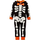 Funstuff Animals Dinosaur Skeleton Baby Fleece Zip Up Cosplay Fur Coverall Newborn to Toddler