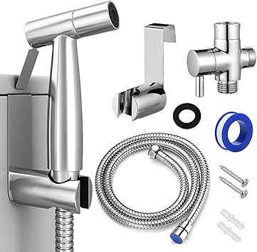 Bidet Sprayer For Toilet Handheld Cloth Diaper Sprayer Bathroom Jet Sprayer Kit Spray Attachment With Hose Stainless Steel Easy Install Great Water Pressure For Bathing Pets Feminine Hygiene Amazon Com Bidet Sprayer For Toilet Handheld Cloth Diaper Sprayer Bathroom Jet Sprayer Kit Spray Attachment With Hose Stainless Steel Easy Install Great Water Pressure For Bathing Pets Feminine Hygiene Amazon Com