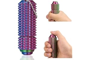 EXQDYNM Button Click,Spinners,Little Ouchies Pain Stim Fidget Spiky Toy for Adults with Keychain,3-in-1 Design for Stress Relief