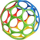 Bright Starts Oball Easy-Grasp Baby Toy Ball, BPA-Free Infant Development Toy, Newborn+, 4 Inches