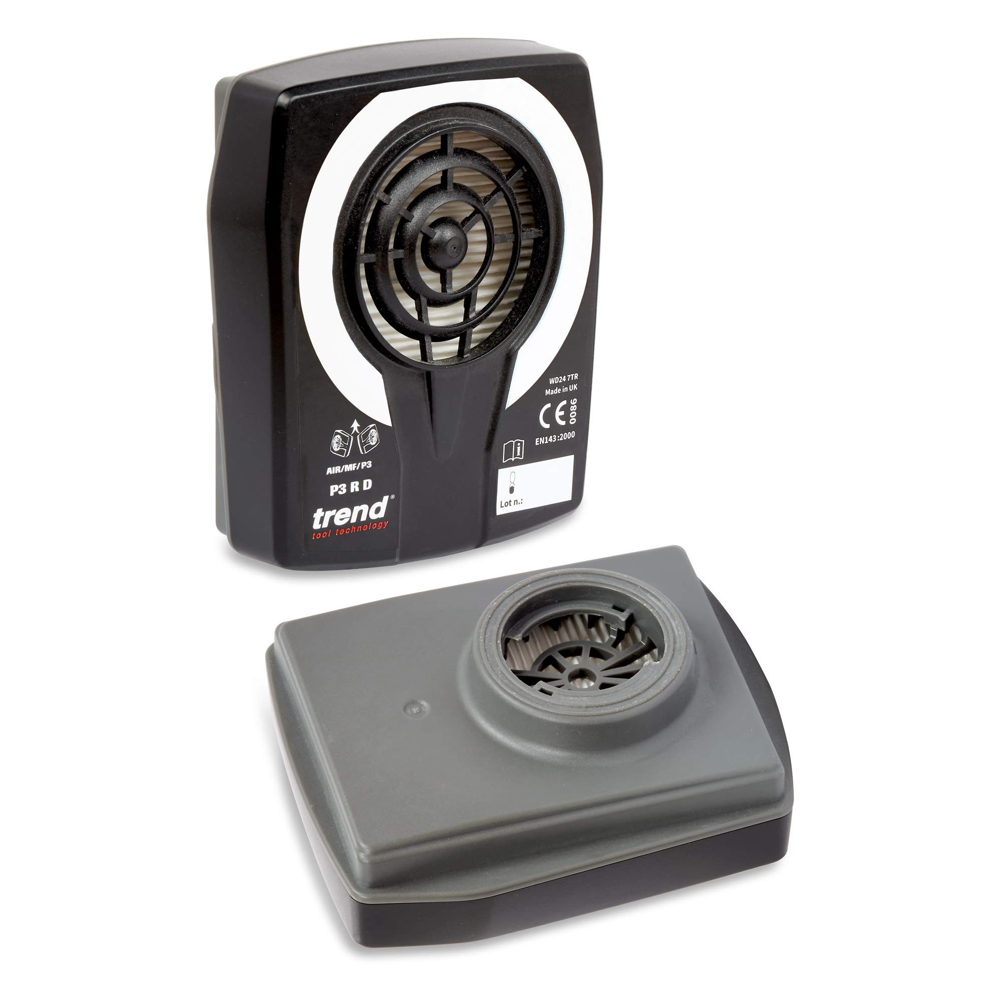 Trend AirMask Pro P3 Filters, 1 Pair, Full Face Mask Filters for Optimal Protection from Construction Dust, AIR/MF/P3