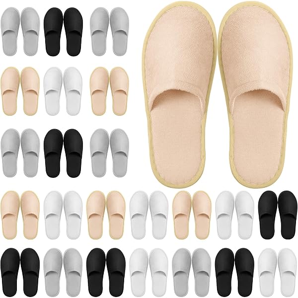 Pantuflas Desechables Unisex - Zapatillas Cómodas Para Huéspedes, Hoteles O Spa (Pack De 2 Pares)
