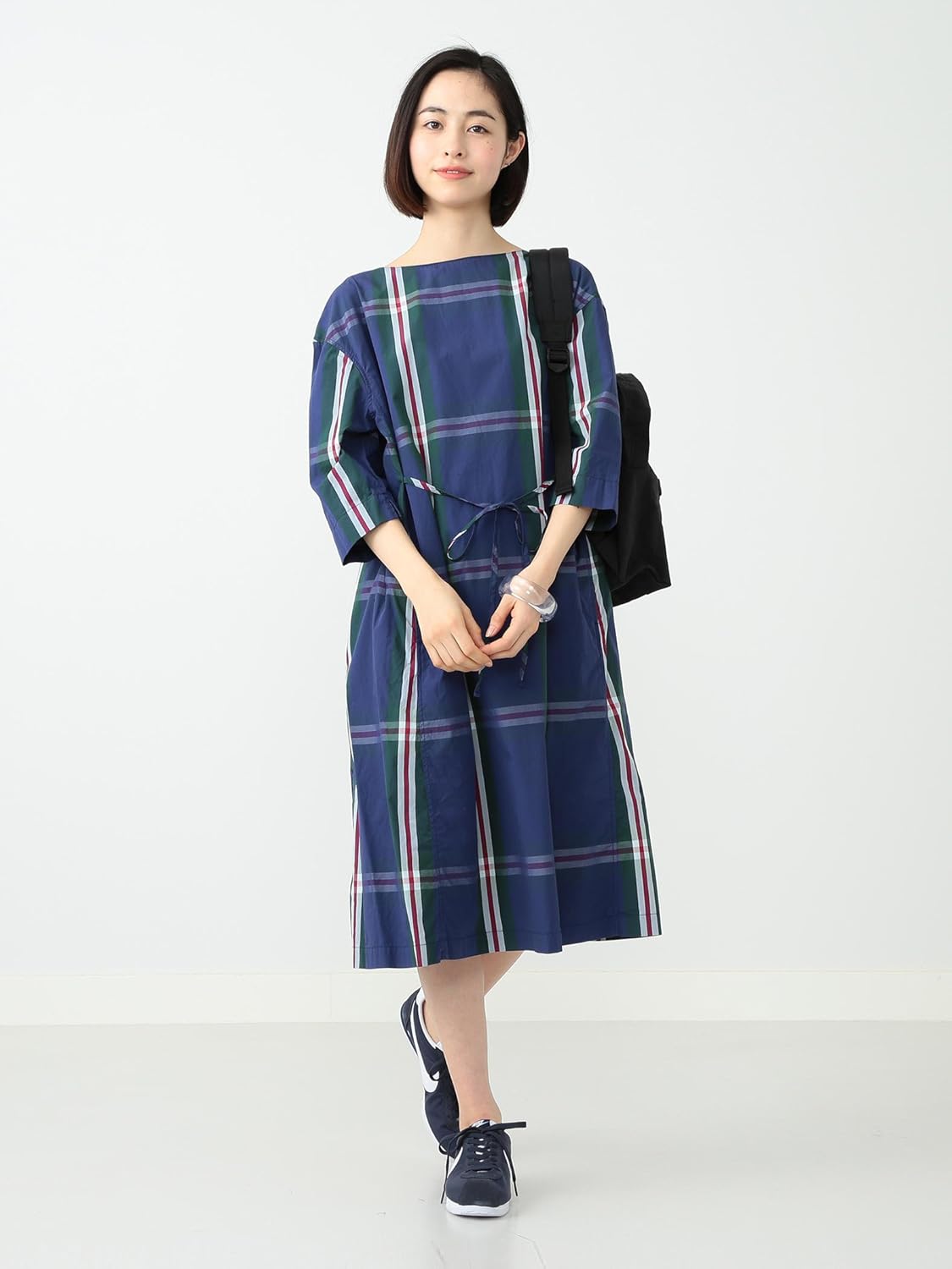 経典ブランド Size Marine One B079ns6wbn レディース スモック ビッグタータン ワンピース Boy Beams ビームスボーイ Marine Size One ワンピースチュニック Kizugawa Kyoto Fsci Or Jp