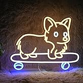 Dimmable Corgi Dog Neon Sign LED Dog Neon Light For Wall Decor Corgi Light Up Signs Powered by USB For Pet Shop Animal Party Kids Room Birthday Gifts(13 * 16.9In)