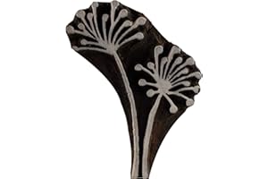 CRAFTYART Indian Floral Design Block Textile Printing Art Clay Project Craft Henna Tattoo Scrapbook Wooden Stamps