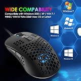 KUIYN Ultralight Wired Gaming Mouse 4 DPI 800-1200-1600-2400 RGB 7 BTN view 5
