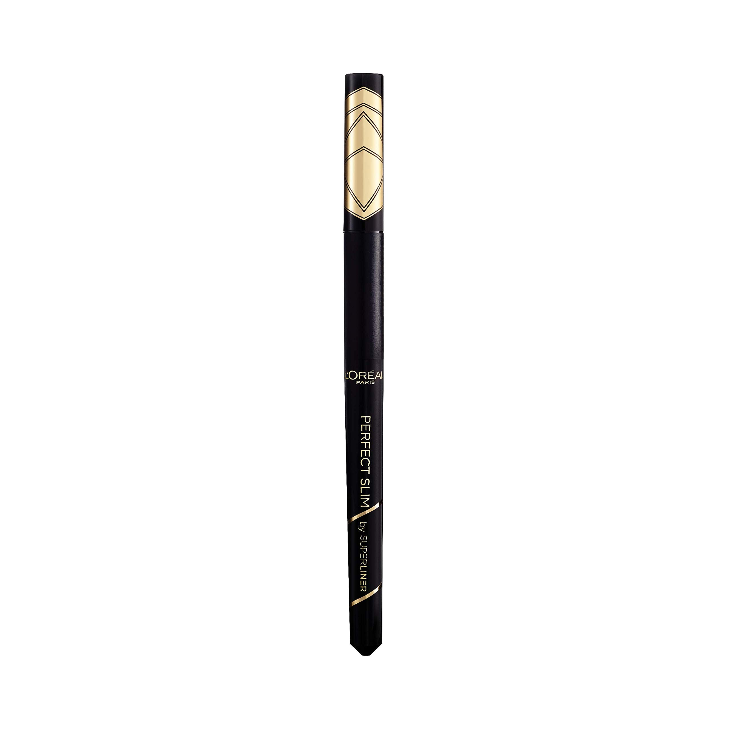 L'Oréal Paris Eyeliner with precise felt tip for the perfect eyeliner and irresistible eye make-up, super liner, perfect slim, no. 1 intense black, pack of 1