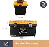 PEREL OM13M 13-Inch Toolbox Metal Latches Removable Tray Organizers view 6