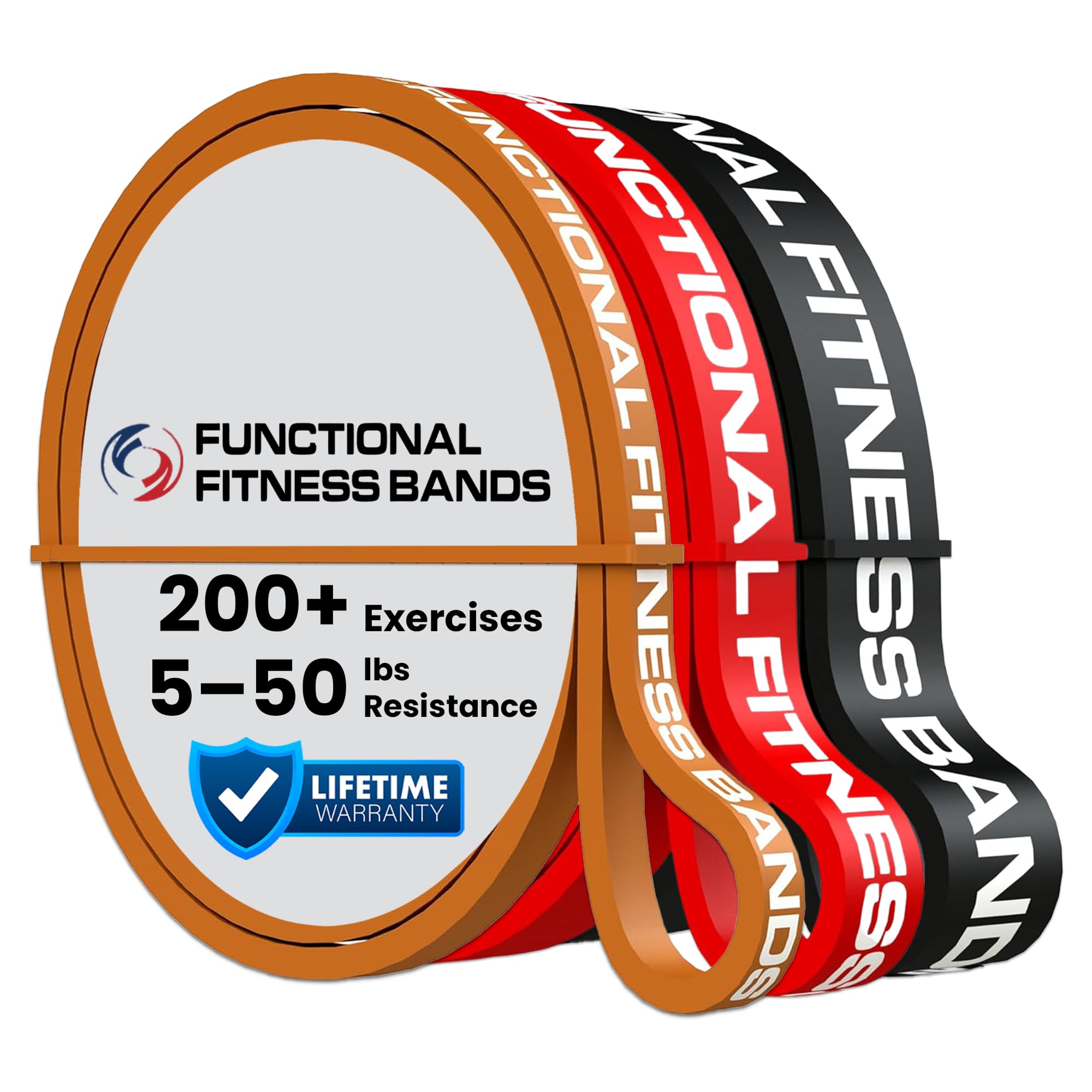 RubberBanditz Pull Up Assit Bands | Heavy Duty Resistance Exercise Bands for Powerlifting, Mobility, and Stretching (5-50 lbs)