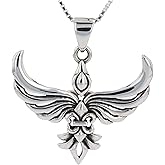 Jewelry Trends Rising Phoenix Modern Style Sterling Silver Pendant Necklace