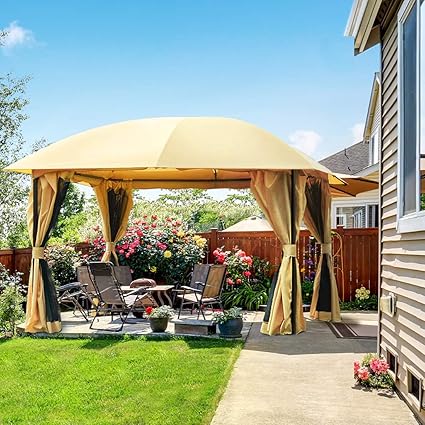 Amazon Com Quictent 12x12 Ft Garden Gazebo Canopy Pergola With