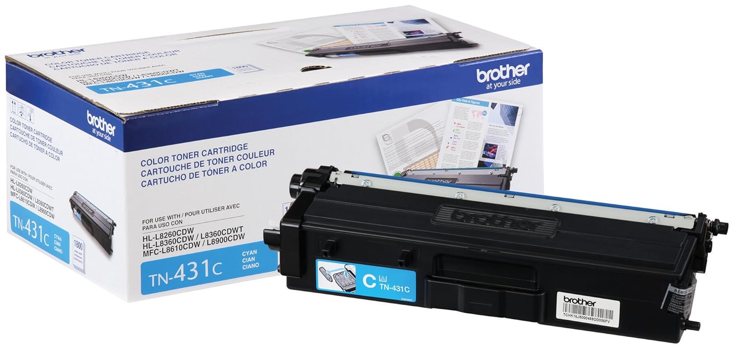 Brother Printer TN431C Standard Yield Toner-Retail Packaging , Cyan