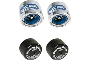 Bearing Buddy 1980A - USA-Made Chrome Plated Bearing Protector with 19B Bra & Blue Grease Indicator - Wheel Bearing Protectors for Boats, RVs, & More - Only Fits Hubs with 1.980” Inside Diameter